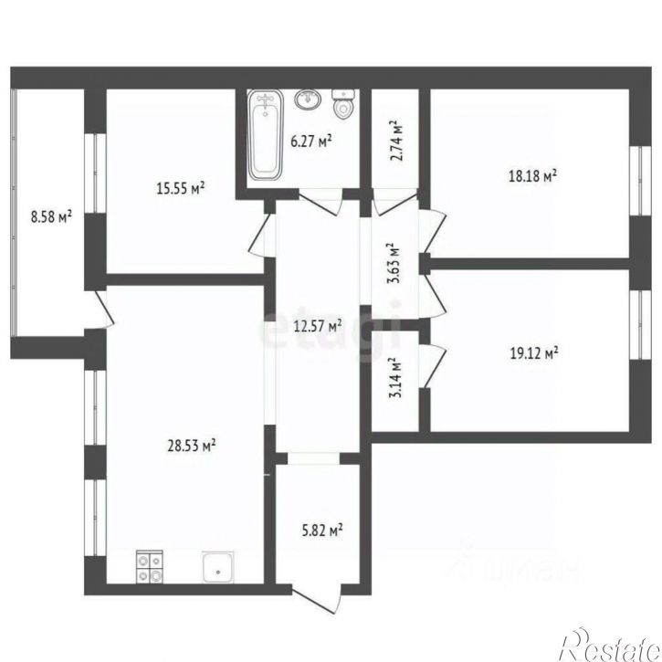 3-комн квартира ул Тимофея Кармацкого, 5 2,  д. 5 2,  к. 2