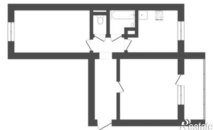 2-комн квартира улица Николая Ростовцева, 6 к1,  д. 6 к1