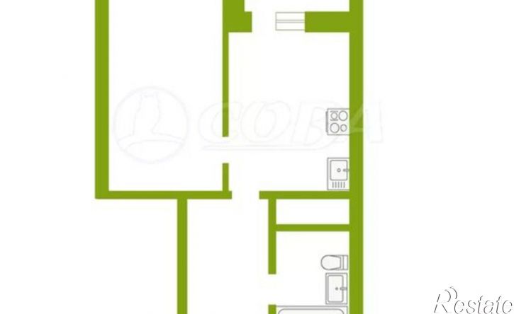 1-комн квартира улица Мельникайте, 2 к19,  д. 2 к19