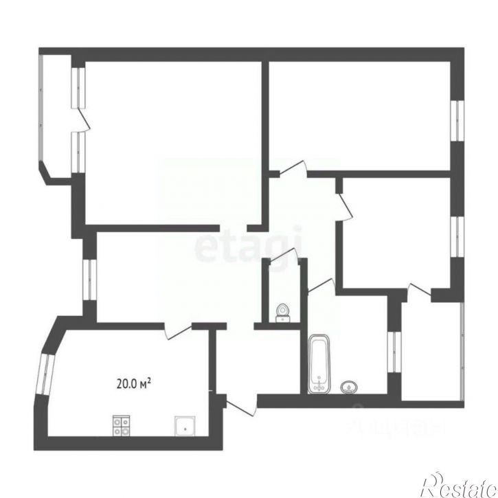 4-комн квартира улица Пржевальского, 35,  д. 35