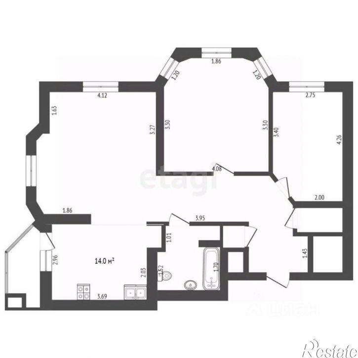 3-комн квартира Первомайская улица, 50,  д. 50