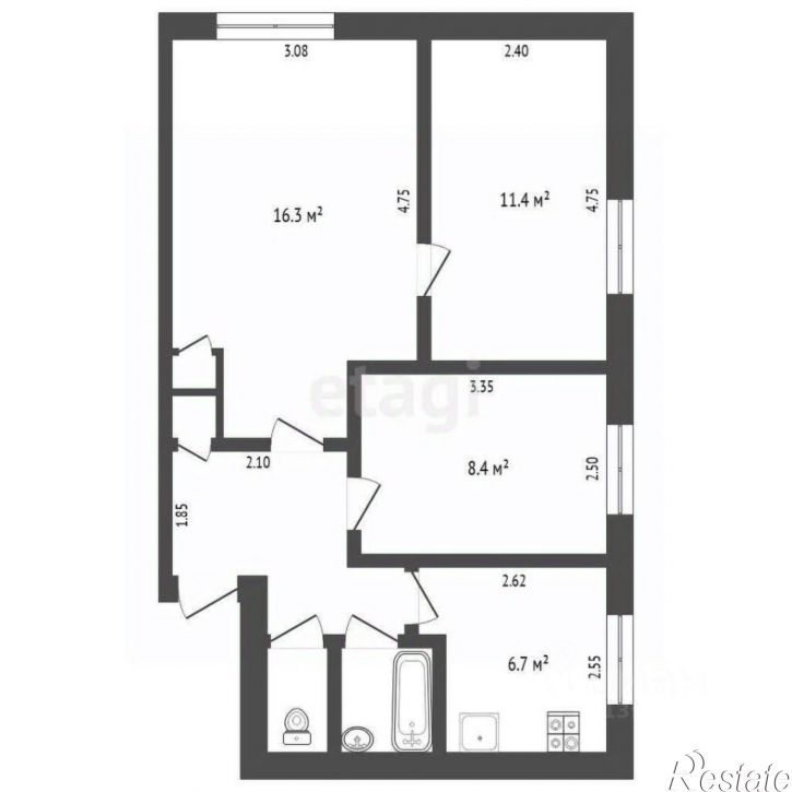 3-комн квартира Карская улица, 23,  д. 23