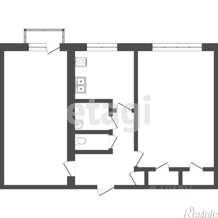 2-комн квартира улица Елизарова, 76,  д. 76