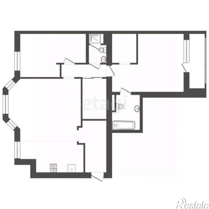 2-комн квартира улица 25 Октября, 34,  д. 34