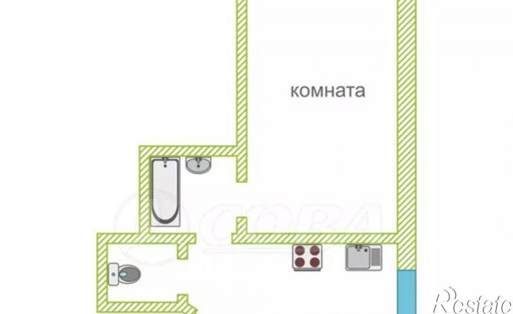 1-комн квартира ул Олимпийская, 25,  д. 25