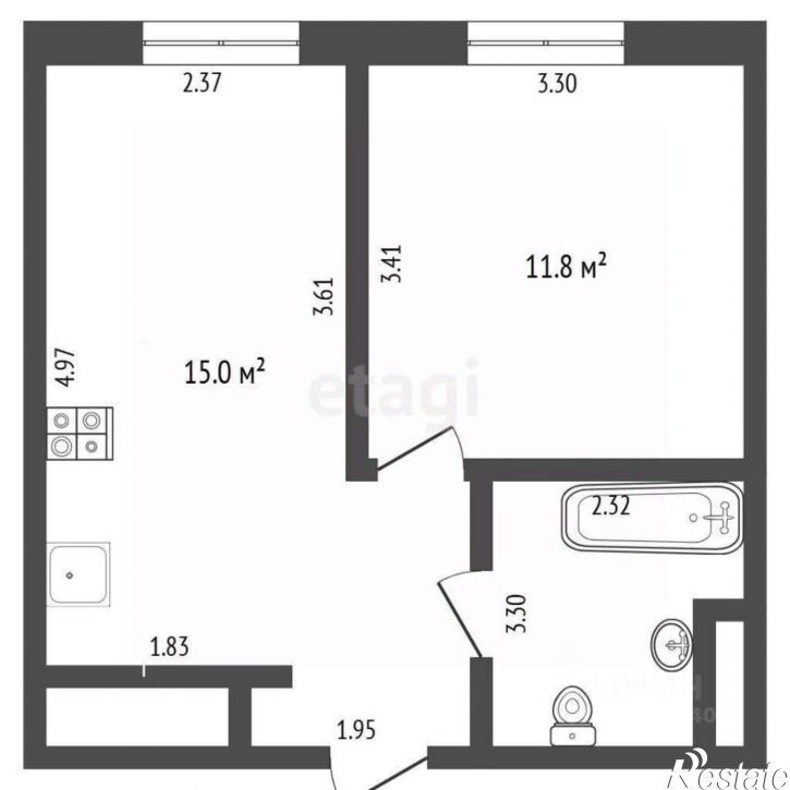 1-комн квартира ул Новгородская, 20,  д. 20