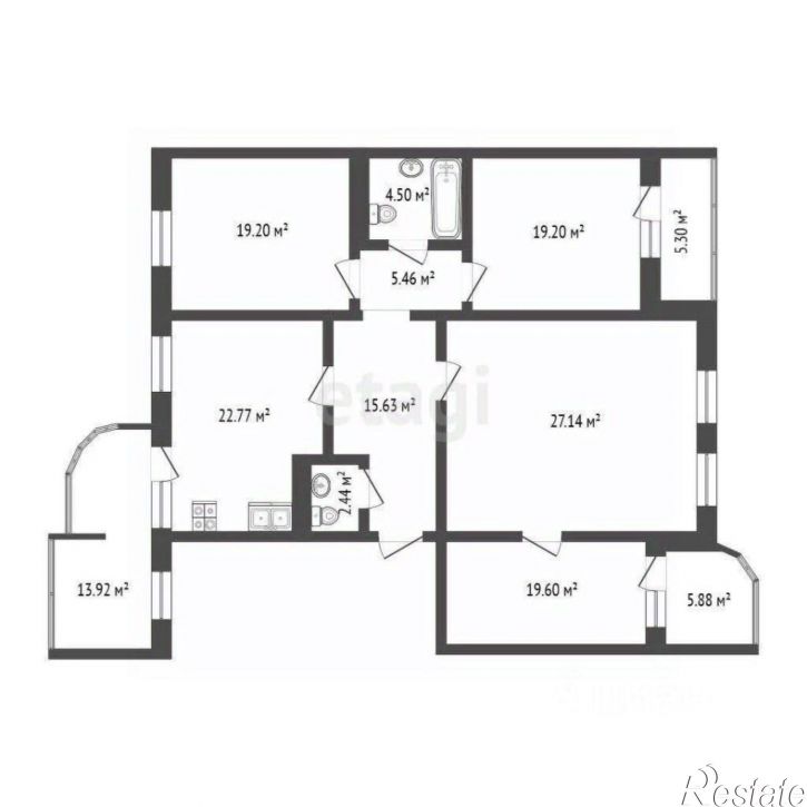 4-комн квартира улица Свердлова, 1,  д. 1