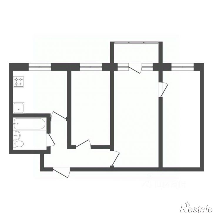 3-комн квартира улица Республики, 180,  д. 180