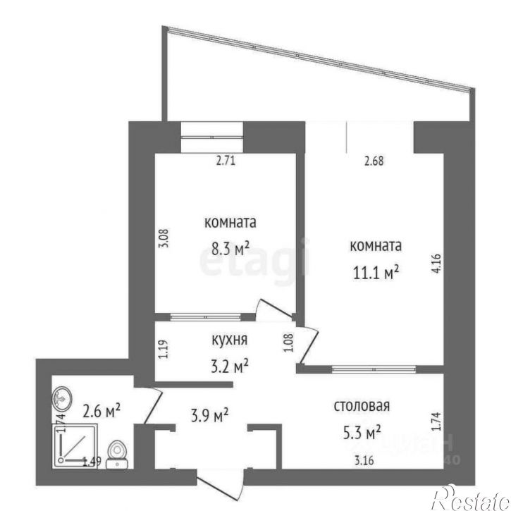 2-комн квартира улица Республики, 92,  д. 92