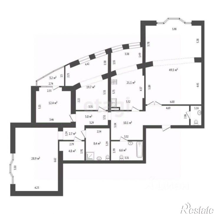 5-комн квартира ул Немцова, 4,  д. 4