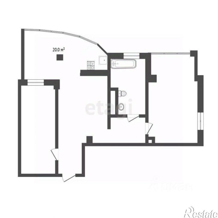 2-комн квартира ул Федюнинского, 64 2,  д. 64 2,  к. 2