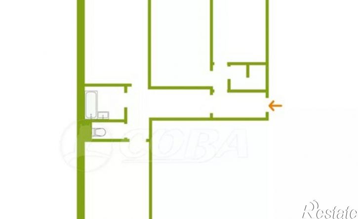 3-комн квартира улица Николая Семёнова, 33,  д. 33