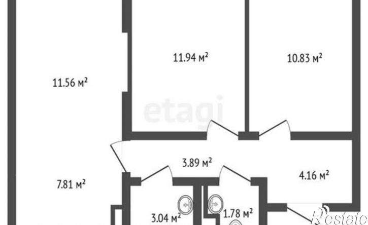 2-комн квартира улица Юрия Рогачёва, 11 к2,  д. 11 к2