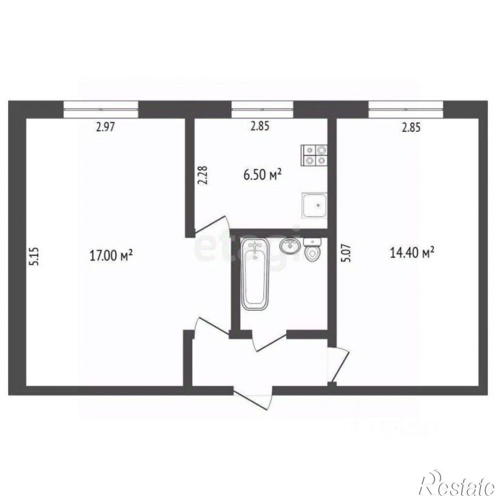 2-комн квартира Одесская улица, 24А,  д. 24А