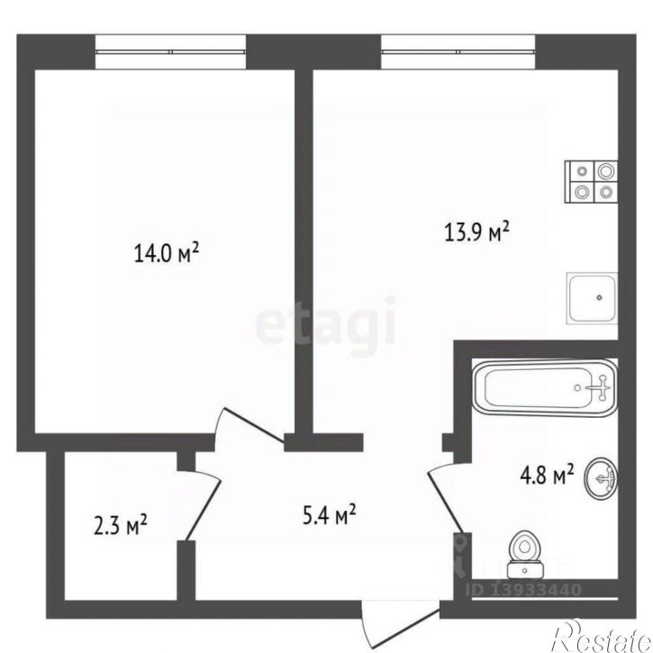 1-комн квартира улица Республики, 204 к11,  д. 204 к11