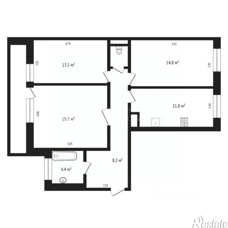 3-комн квартира улица Самарцева, 29,  д. 29