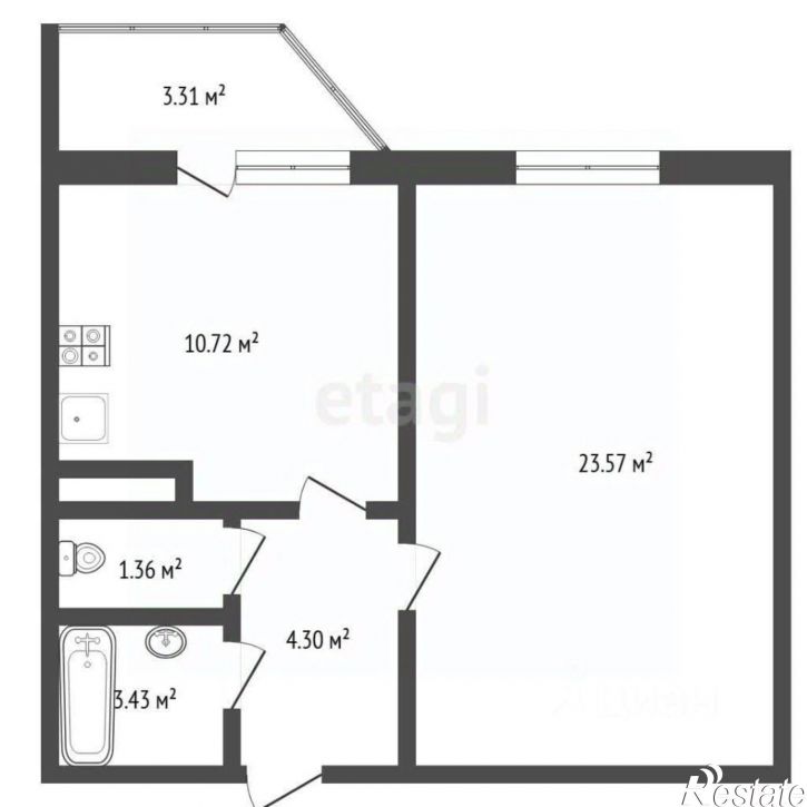 1-комн квартира Ямбургский проезд, 3,  д. 3