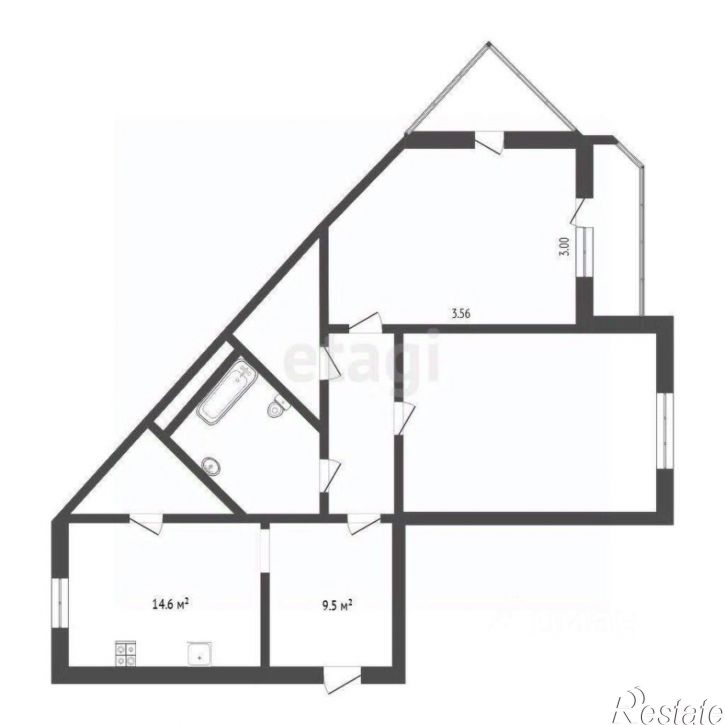 2-комн квартира Широтная улица, 168 к3,  д. 168 к3
