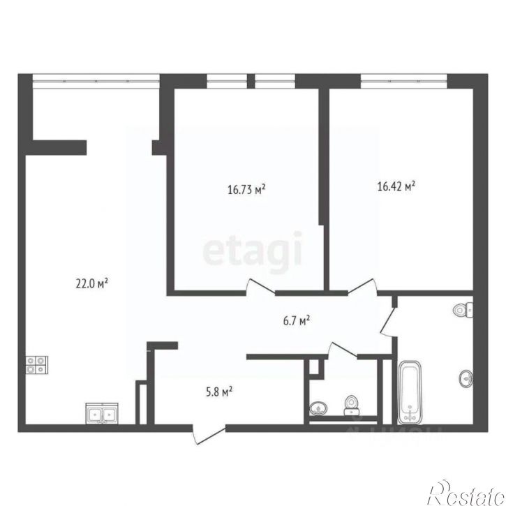 2-комн квартира Ставропольская улица, 95,  д. 95