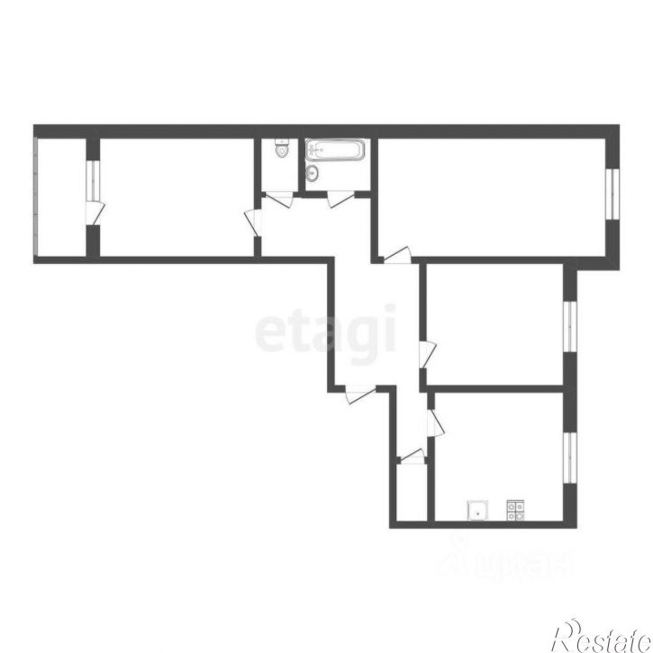 3-комн квартира улица Энергостроителей, 12,  д. 12