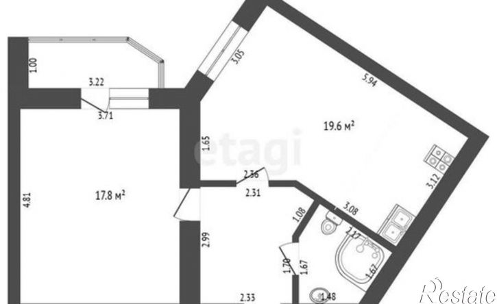 1-комн квартира Амурская улица, 39,  д. 39