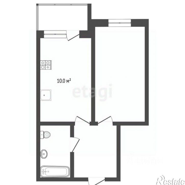1-комн квартира улица Николая Ростовцева, 25 к1,  д. 25 к1