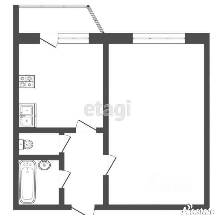 1-комн квартира улица Андрея Бушуева, 4 к1,  д. 4 к1
