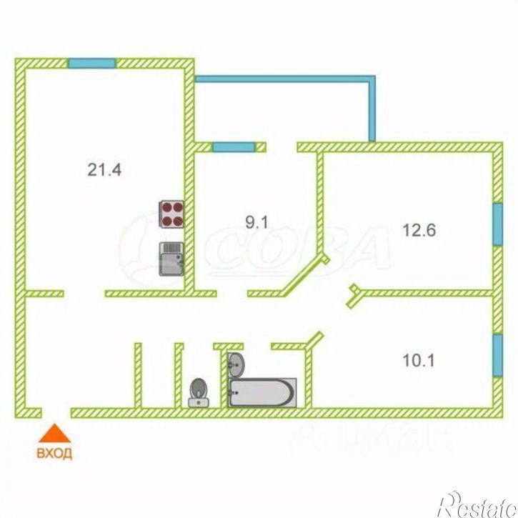 3-комн квартира улица Моторостроителей, 4,  д. 4