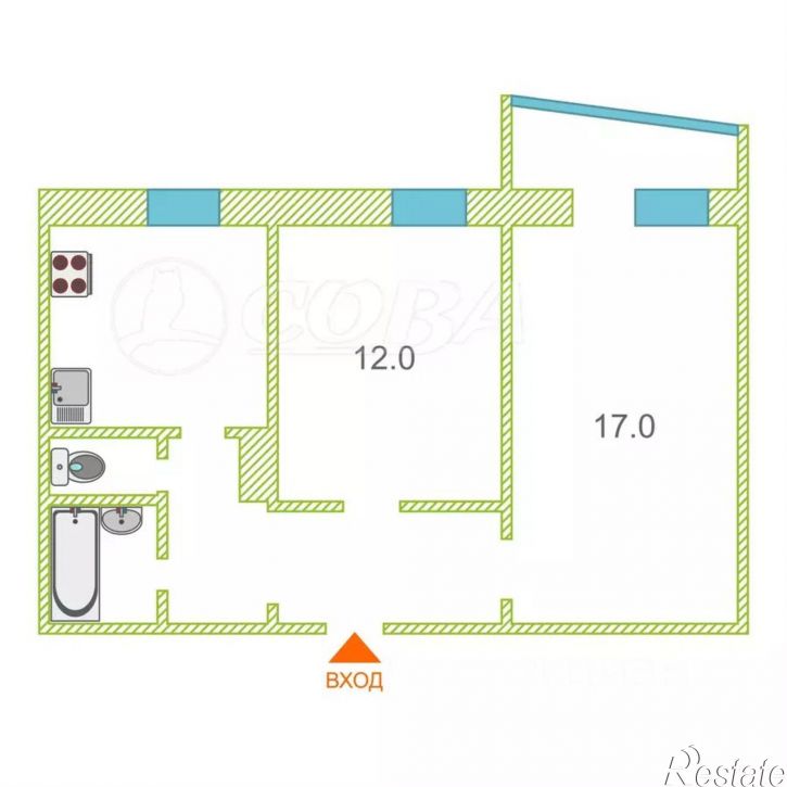 2-комн квартира улица Домостроителей, 8,  д. 8