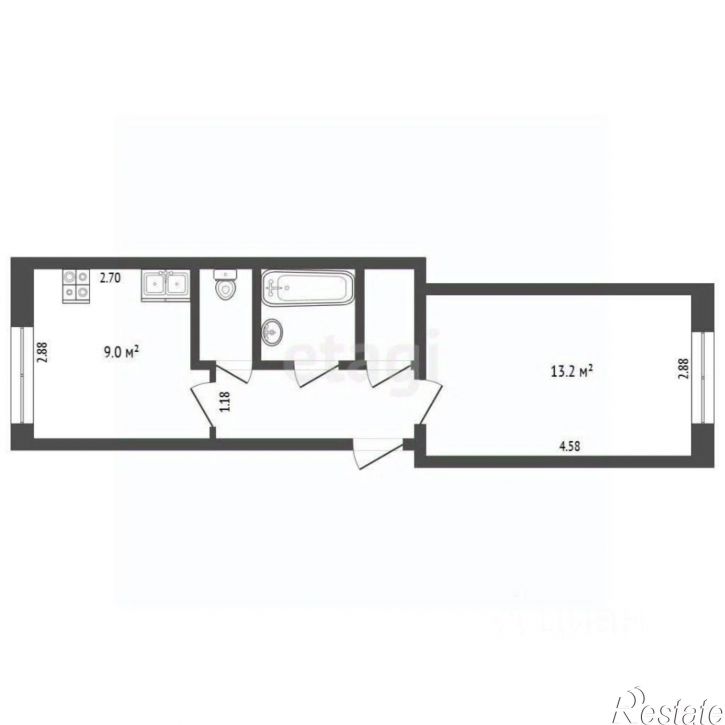 1-комн квартира Ткацкий пр-д, 3 1,  д. 3 1,  к. 1