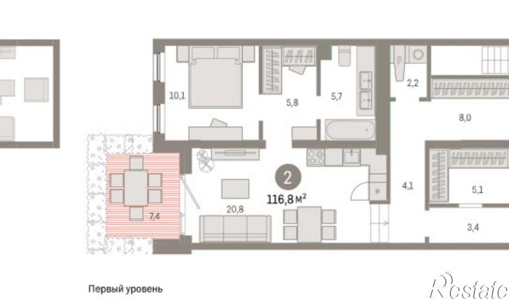2-комн квартира Мысовская улица, 26 к1,  д. 26 к1