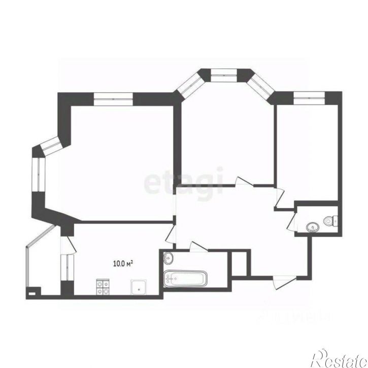 3-комн квартира ул Первомайская, 50,  д. 50