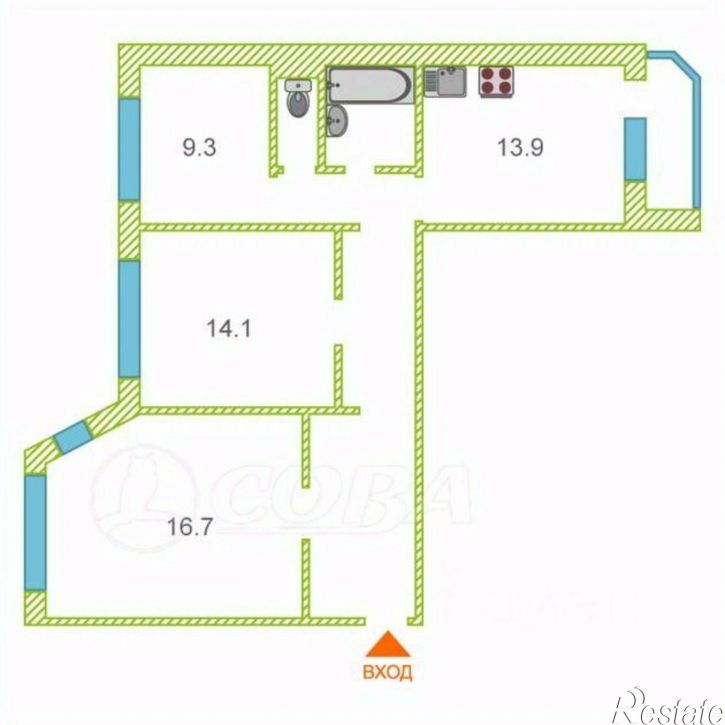 3-комн квартира ул Широтная, 96 1,  д. 96 1,  к. 1
