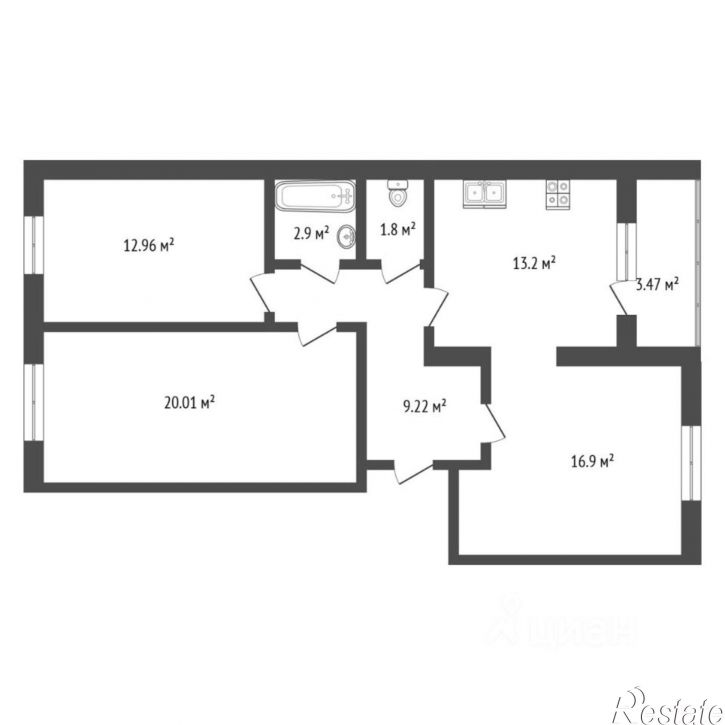 3-комн квартира ул Червишевский тракт, 45 3,  д. 45 3,  к. 3