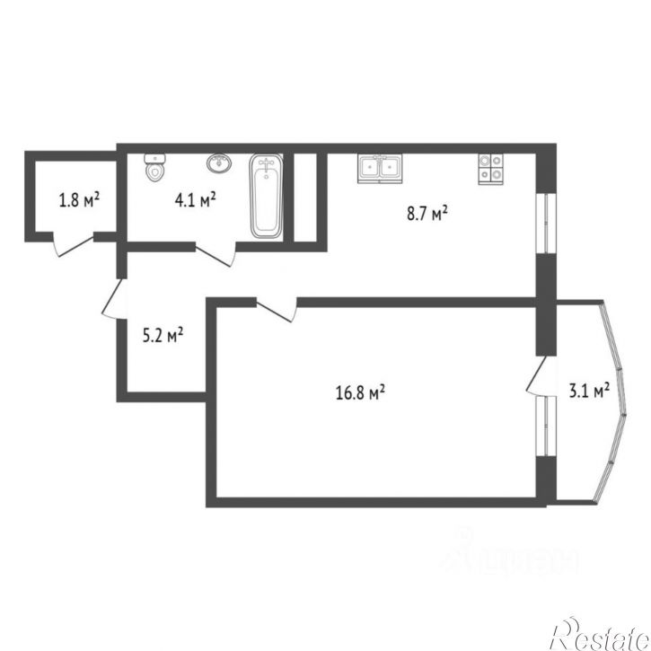 1-комн квартира ул Героев космоса, 9,  д. 9