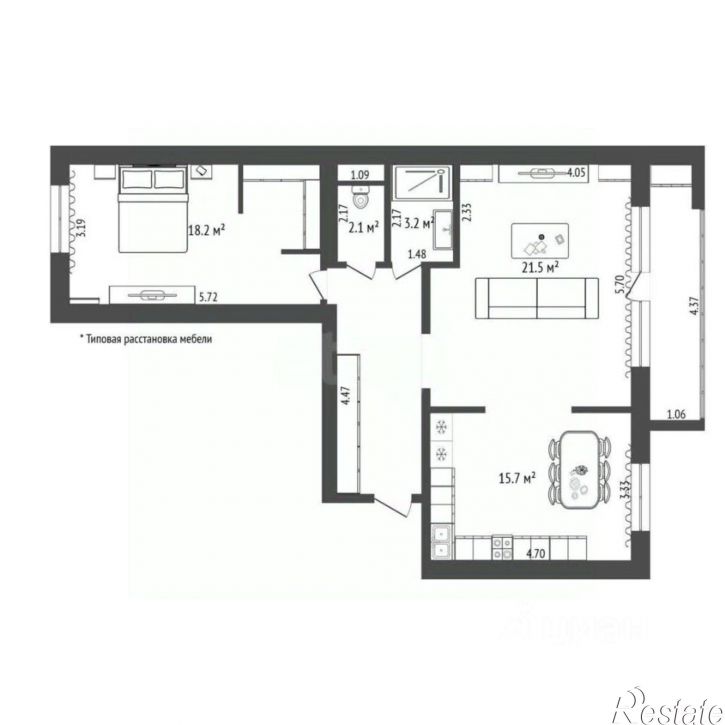 2-комн квартира Таврическая улица, 9Б,  д. 9Б