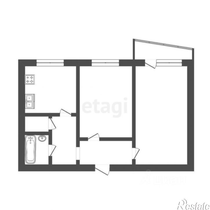 2-комн квартира Интернациональная улица, 35,  д. 35