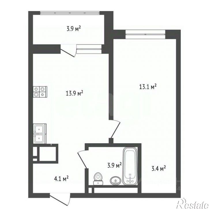 1-комн квартира улица Разведчика Кузнецова, 16,  д. 16