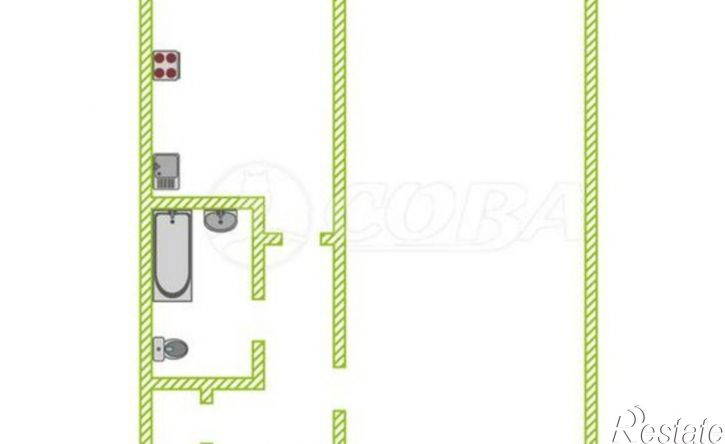 1-комн квартира улица Будённого, 1,  д. 1
