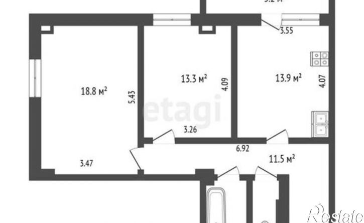 2-комн квартира Вересковая улица, 11,  д. 11