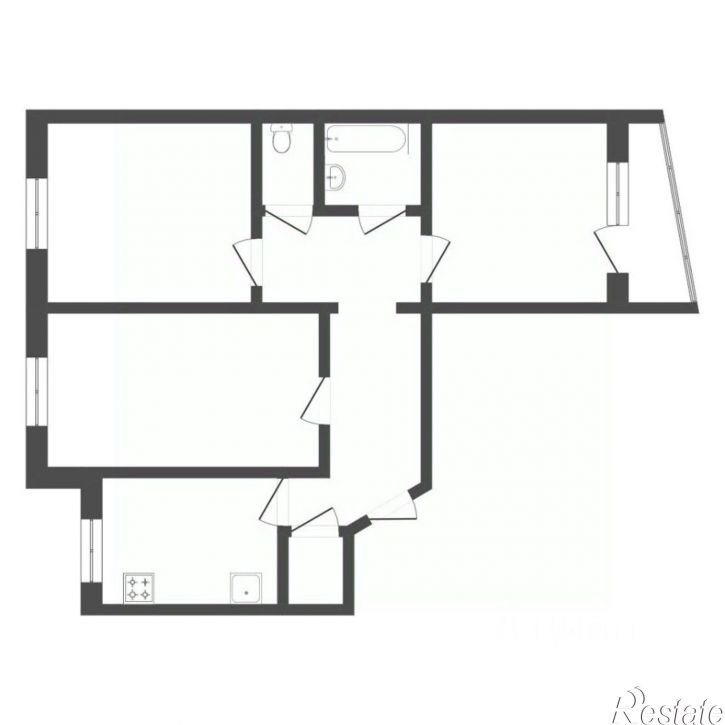 3-комн квартира Широтная улица, 55,  д. 55