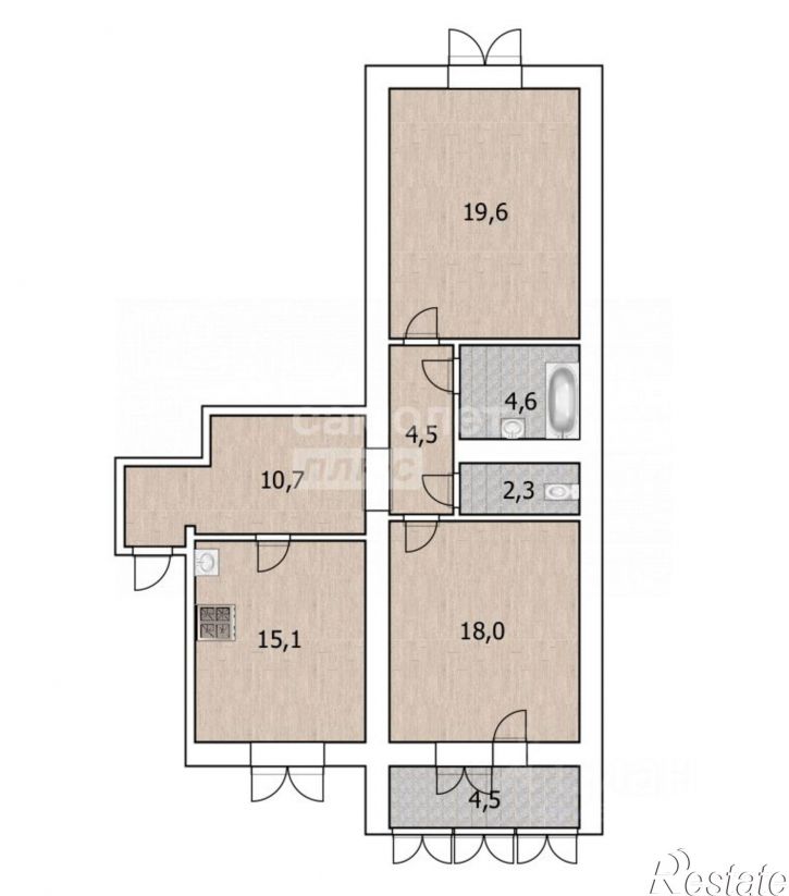 2-комн квартира ул Пермякова, 88,  д. 88