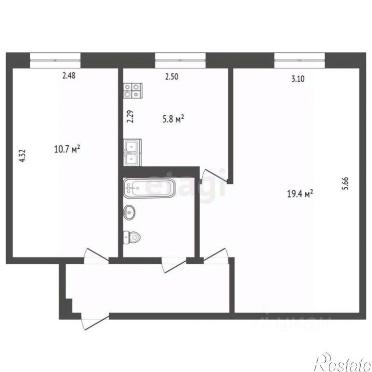2-комн квартира ул Энергетиков, 58,  д. 58