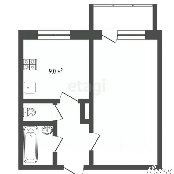 1-комн квартира ул Мельничная, 24а,  д. 24а