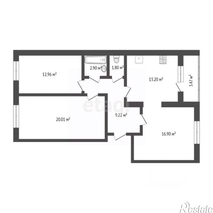 3-комн квартира ул Червишевский тракт, 45 3,  д. 45 3,  к. 3