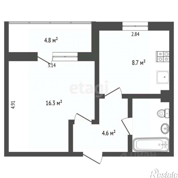 1-комн квартира Солнечный пр-д, 22,  д. 22