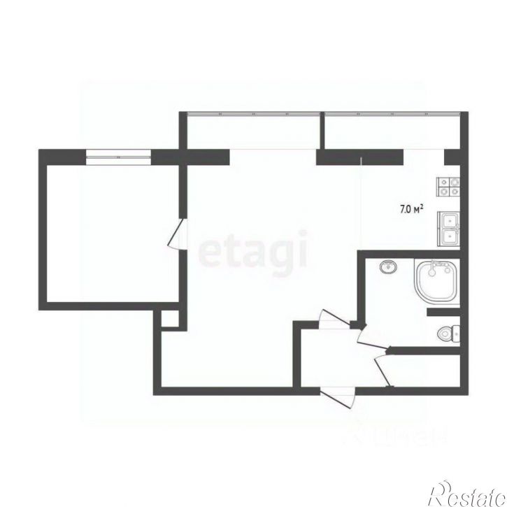 1-комн квартира Харьковская улица, 54А,  д. 54А