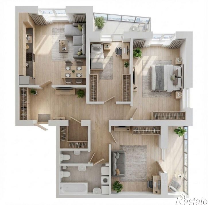 3-комн квартира Юганский проезд, 4,  д. 4