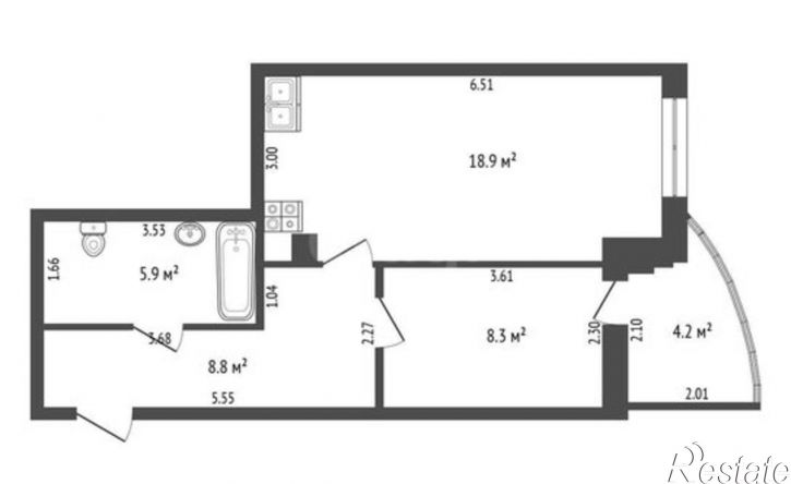 1-комн квартира улица Василия Гольцова, 3 к2,  д. 3 к2