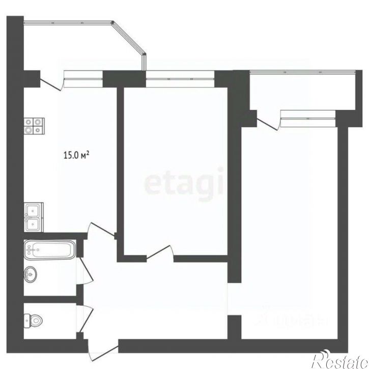 2-комн квартира улица Мельникайте, 138А,  д. 138А